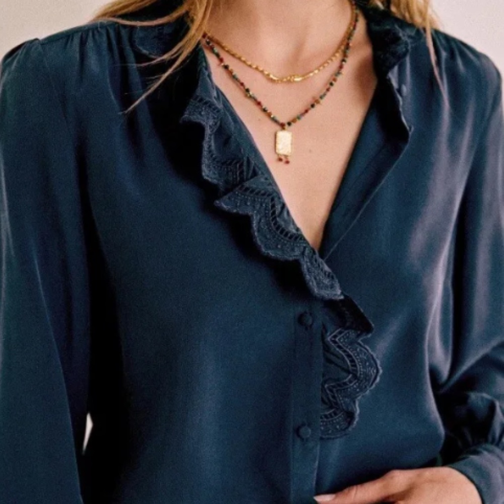Sezane Chloe Blouse size 32 * modified